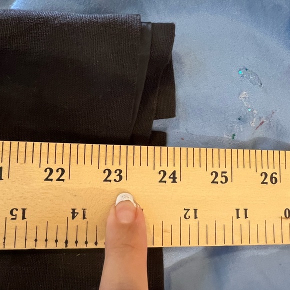 ❤️💋FUN SEXY FLIRTY SKIRT💋❤️SIZE COLOR 12 KASPER L LARGE BLACK LINEN RAYON 568 - Picture 8 of 8